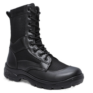 Botas de Combate Ultraligeras y Transpirables de Malla para Hombre, Botas de Senderismo y Trabajo de Caña Alta, Punta Cerrada, Tacón Bajo, Antideslizantes, Botas de Seguridad - Product Image 5