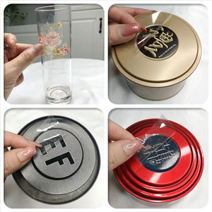 Etiquetas de cristal personalizadas, pegatinas de transferencia UV para diseño de impresión de empaques de botellas - Product Image 3