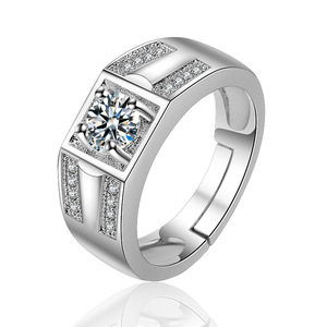 Nouvelle Arrivée Bague de Mariage Ajustable pour Couple, Zircon, Prix de Gros, pour la Saint-Valentin - Product Image 5