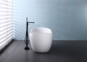 Cupc nhà máy giá tốt nhất và chất lượng tốt nhất khách sạn đứng Acrylic bồn tắm bề mặt rắn freestanding trắng bồn tắm - Product Image 5