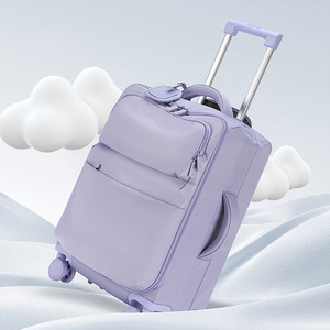 <span class=keywords><strong>Valise</strong></span> cabine <span class=keywords><strong>ultra</strong></span>-légère Oxford 20 pouces pour femme 2024 avec interface USB, cadenas, bagage de voyage de loisirs, <span class=keywords><strong>valise</strong></span> à roulettes - Product Image 1