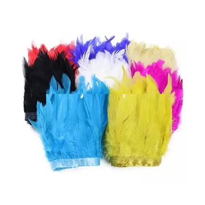 Plumes de poulet naturelles, dentelle, matériau fait à la main, léger, écologique, résistant à l'abrasion, élégant, couture artisanale, costume - Product Image 1