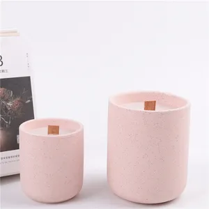 Candle Jars In Bulk Nordic Style Home Wedding Decoration Candle Vessel Container Matte Custom Color White Ceramic Empty Candle Jars In Bulk