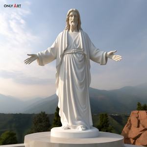 Estatuas Religiosas de Gran Tamaño de Mármol Blanco para Exteriores, Jesús de Mármol, Estatua de <span class=keywords><strong>Jesucristo</strong></span> de Tamaño Real, Escultura de la Resurrección de <span class=keywords><strong>Jesucristo</strong></span> en Venta - Product Image 3