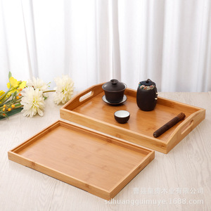 Plateau rectangulaire en bambou, assiette de petit-déjeuner, style nordique, pour collations, pain, gâteaux, assiette en bois de hêtre, assiette de style occidental. - Product Image 1