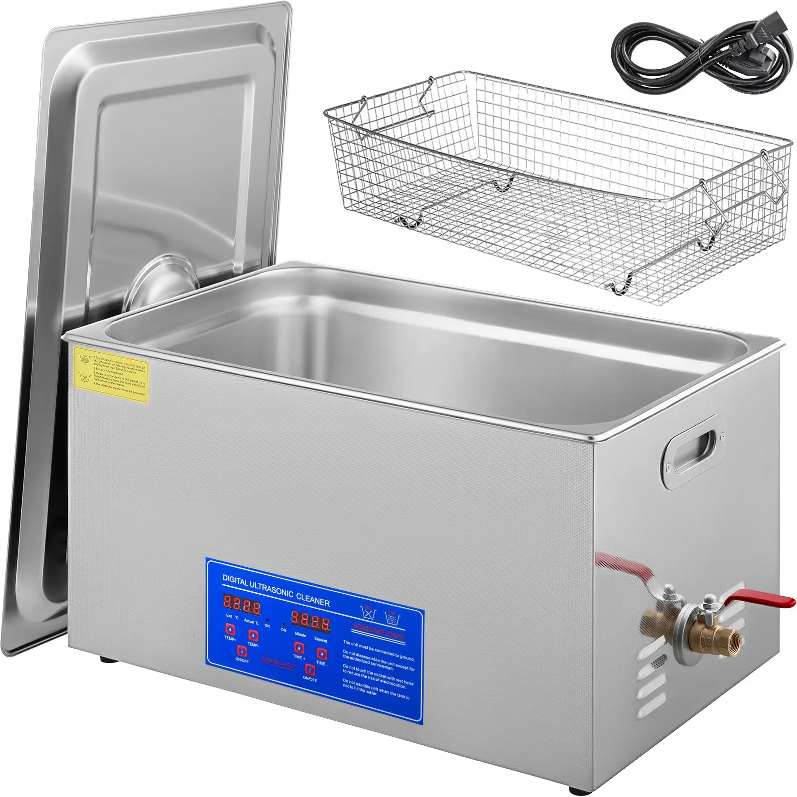 WeWork 2L 3L 6L 10L 15L 22L 30L Ultrasonic Cleaner com Temporizador Digital & Aquecedor Profissional Ultra Sonic Cleaner Jóias