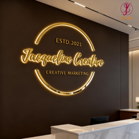 Letrero Luminoso Circular de Acrílico, Letrero Redondo Personalizado para Tienda, Logotipo 3D Retroiluminado, Letrero Redondo Retroiluminado para Salón de Belleza