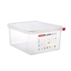 Contenedor de Alimentos de Polipropileno GN 1/2, 32.5 × 26.5 × 15 h cm, con Tapa, -40/+95 ° C Araven - Product Image 1