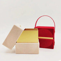Samt Einjähriges Leder Mehrfarbige Handheld Hochzeit Premium Square Candy Geschenk boxen