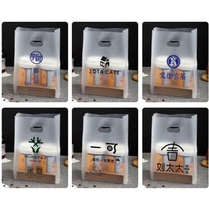 Support jetable pour deux gobelets de café, lait ou thé, sac de transport épaissi pour boissons à emporter, plateau en plastique pour aliments à emporter - Product Image 5