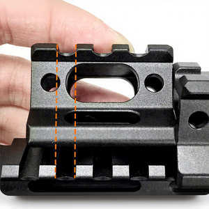 Support de montage sur rail 3 emplacements en alliage d'aluminium durable de 1 pouce de hauteur, compatible 20 mm, léger, finition oxyde noir, accessoire tactique de tir extérieur - Product Image 5