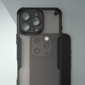 Funda mate con sensación de piel dura para iPhone 16 <span class=keywords><strong>Pro</strong></span> Max 15 14 <span class=keywords><strong>13</strong></span> <span class=keywords><strong>Pro</strong></span> 12 11 Xs Max, funda trasera translúcida a prueba de golpes para PC - Product Image 3