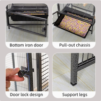 Grande cage à oiseaux décorative pour la maison, volière pour perroquet, calico, agapornis, pinson, canari, cage à oiseaux en métal spacieuse pour usage intérieur