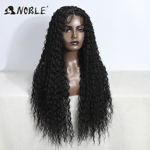 Perruque synthétique Lace Front Ombre de 31 pouces pour femmes, longue et bouclée, blonde et noire, idéale pour le cosplay (Noble) - Product Image 4