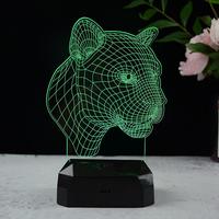 Lampe de nuit LED 3D en acrylique moderne personnalisée, figurine d'éléphant noir/blanc, télécommande, lampe de table pour enfants, illusion d'optique, décoration