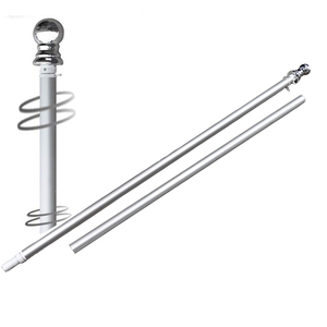 Kit de mât de drapeau 6 pieds Enchevêtrement Free Spinning Flag Pole et support Heavy Duty Flagpole Outdoor House & Porch Use - Product Image 1