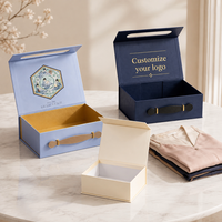 Scatole di Carta Rigida Personalizzate con Logo, Apertura Magnetica, per Abiti da Sposa, Biancheria Intima, Abbigliamento, Confezioni Regalo con Manico