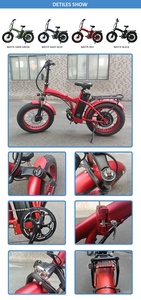 <span class=keywords><strong>Bicicleta</strong></span> Eléctrica Plegable de 20 Pulgadas, 48V 1000w, con Neumáticos Gruesos para Playa y Nieve, Ideal para Entrega de Carga - Product Image 5