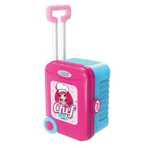 Juego de Cocina Educativo, Juguetes de Chef para Jugar a la Cocina, 3 en 1, Maleta de Plástico con Ruedas, Juego de Cocina para Niños - Product Image 4