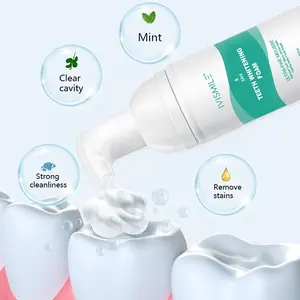 Dentifrice en mousse de blanchiment des dents de soins bucco-dentaires les mieux notés personnalisé pour le blanchiment des dents dentifrice Oem 50g