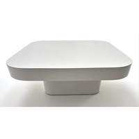 Nouveau design Table basse carrée blanche mate Mobilier luxe pour chambre à coucher Canapé Tables basses d'appoint