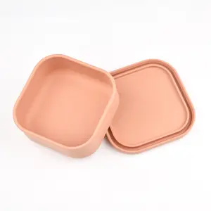 High-Capacity Divide Food Grade Silicone Bento Lunch Box BPA Free Food Storage Box With Lid