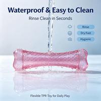 Jouet à mâcher pour chien en TPR transparent, résistant à l'eau, facile à nettoyer, résistant aux morsures, jouet interactif pour animaux de compagnie