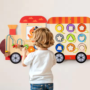 Gioco da Parete in Legno Montessori Sensoriale, Interessante Giocattolo Educativo, Pannelli di Apprendimento da Parete per Bambini - Product Image 4