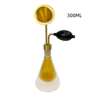 Présentoir en verre de parfum Huiles essentielles Bouteilles d'essai de café Parfums facilement disponibles Supports d'affichage Bronze et laiton