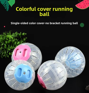 Bola de rueda deportiva de plástico colorido, rodillo transparente, de cristal para <span class=keywords><strong>Fitness</strong></span> juguete, oso dorado y hámster, suministros para mascotas, cubierta de bola para correr - Product Image 2