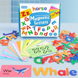 <span class=keywords><strong>Jeu</strong></span> de puzzle magnétique en bois à lettres DIY, idéal pour développer l'orthographe et l'apprentissage <span class=keywords><strong>des</strong></span> enfants, garçons et filles - Product Image 4
