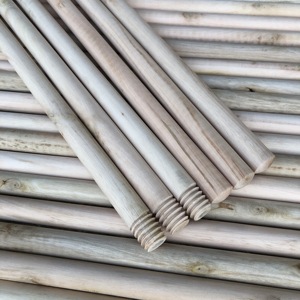 Mango de Escoba de Madera Pulida Natural Cabo Madera 1,20 Mts Palo De Escoba Escobillon Con Rosca para Limpieza del Hogar - Product Image 3