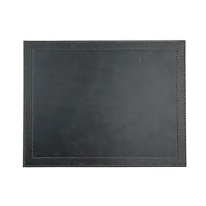 Custom Logo Rectangular Recycled Leather Table Mats Heat Resistant Decorative Placemat