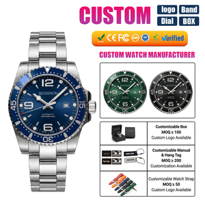 Logo personnalisé <span class=keywords><strong>montre</strong></span> à quartz <span class=keywords><strong>montre</strong></span>-bracelet pour <span class=keywords><strong>homme</strong></span> mode bracelet en acier inoxydable horloge de sport montres pour hommes de luxe affaires étanche - Product Image 1