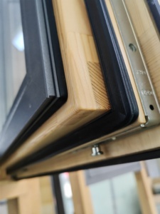 Pליהנות אורן קלאסי מודרני עץ אלון עיצוב אלומיניום עץ clad מתנד הטיה ולהפוך חלונות עם זכוכית מחוסמת - Product Image 4