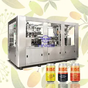 Sıcak satış 9000BPH alüminyum can dolum makinesi gazlı alkolsüz içecekler üretim hattı bitki projesi