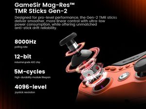 GameSir Tarantula 8K PC Wired Esports <strong>Controller</strong> 8000hz Polling Rate TMR <strong>Sticks</strong> Hall-Effect Triggers 9 Remappable Macro - Product Image 4