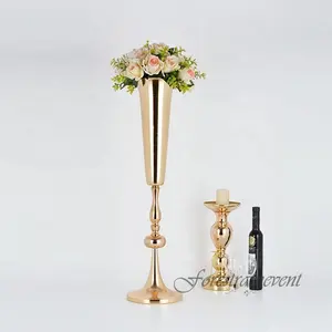 Fashion Wedding Table Flower Centerpieces Table Decoration Stand Wedding Backdrops Metal Flower Vase for Wedding Decoration