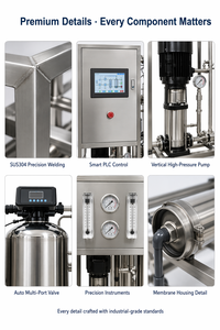 Planta de Tratamiento de Agua Industrial Personalizada, Sistema de Ósmosis Inversa de Acero Inoxidable de 500, 1000, 2000 LPH, OEM - Product Image 4