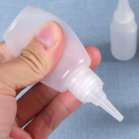 Bouteilles en plastique PE vides personnalisées avec logo imprimé, avec bouchon compte-gouttes à pointe pour la distribution de colle, de pigments et de liquides – Vente en gros