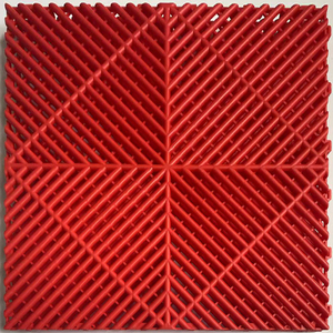 <b>Plastic</b> Floor Tiles Colorful New Materials Eco Friendly Race Deck Red and green Garage <b>Flooring</b> Tiles - Product Image 5