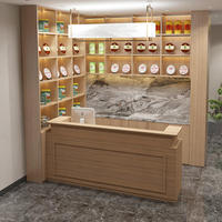 Petit bureau de réception en bois de 80cm bon marché Comptoir de réception Design de réception avec mur arrière