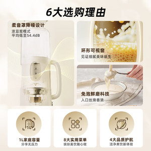 Máquina para Hacer Leche de Soya Little Bear DJJ-W08P6, Silenciosa, Totalmente Automática, para Uso Doméstico, Sin Cocinar, Sin Residuos - Product Image 2
