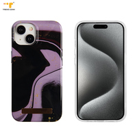 Coque de téléphone personnalisée en TPU avec motif IMD de luxe en marbre, nouvelle conception 2026, motif de champignon pour filles, personnalisation unie, finition brillante