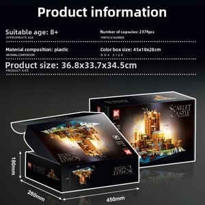 Dekechuangxiang 7076 pour Red Keep (Version Éclairée) – Maquette de Bateau en Plastique ABS à Collectionner, Blocs de Construction Puzzle - Product Image 4