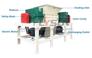 FLYSUN Double Shaft Shredder High Quality Tire <b>Cardboard</b> Plastic and Metal Shredder Customizable Capacity and Blade Molds - Product Image 4