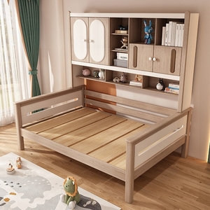 Letto Combinato Multifunzionale in Legno Massello per Bambini, Letto <span class=keywords><strong>con</strong></span> Libreria Integrata per Ragazzi/Ragazze, Soluzione Salvaspazio per Camere da Letto - Product Image 3