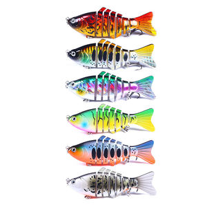 KEWOTE 10cm 15,6g 6 Farben Künstlicher harter Mehrgelenk-Angel köder Lebensechter sinkender Köder für langes Gießen - Product Image 1