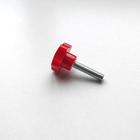 EFON Bouton de commande rotatif en bakélite, forme étoile à cinq branches ou fleur de prunier, avec tige filetée traversante, pour machine