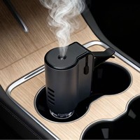 Diffuseur d'arômes pour voiture, diffuseur d'huiles essentielles, brumisateur automatique, diffuseur d'air intelligent pour voiture en métal, rechargeable